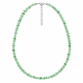 Collier de pierre en aventurine verte - perles baroques