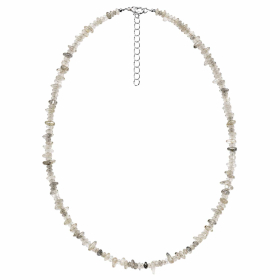 Collier de pierre en cristal de roche rutile - perles baroques