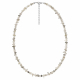 Collier de pierre en cristal de roche rutile - perles baroques
