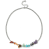 Collier chaine chakra - Pierres perles baroques