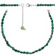 Collier en malachite - Perles roulées 7 à 10 mm - 38 cm