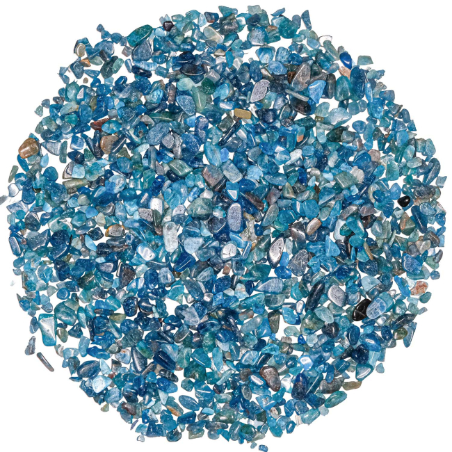 Mini pierres roulées apatite bleue - 2 à 8 mm - 100 grammes