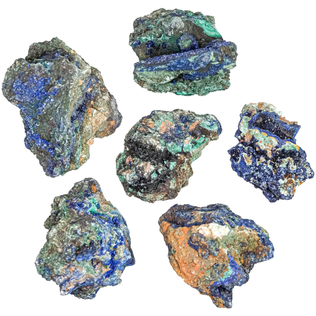 Azurite malachite cristallisée - A l'unité