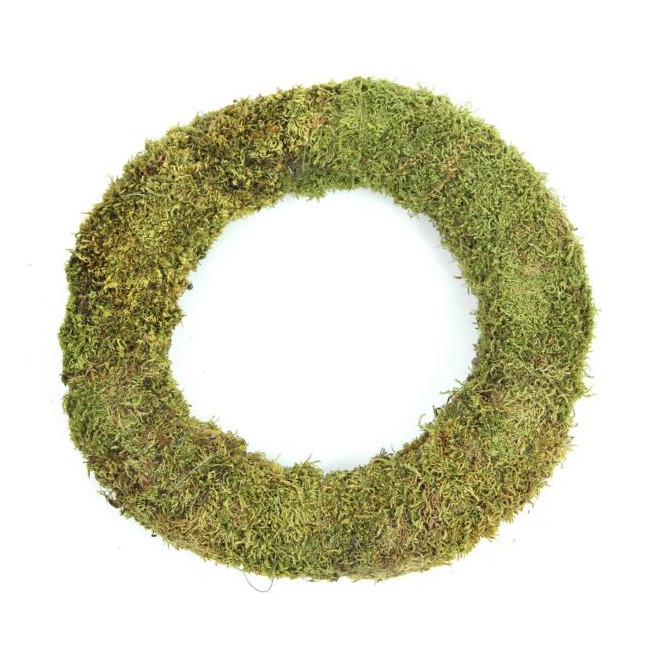 Couronne de porte en mousse verte