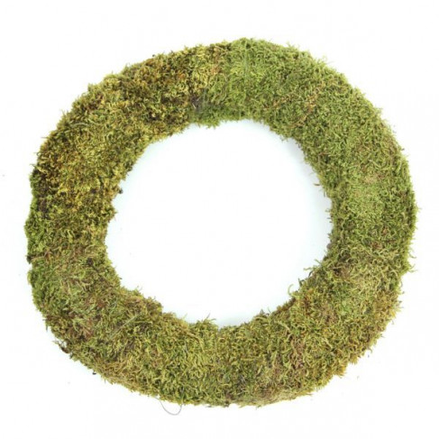 Couronne de porte en mousse verte