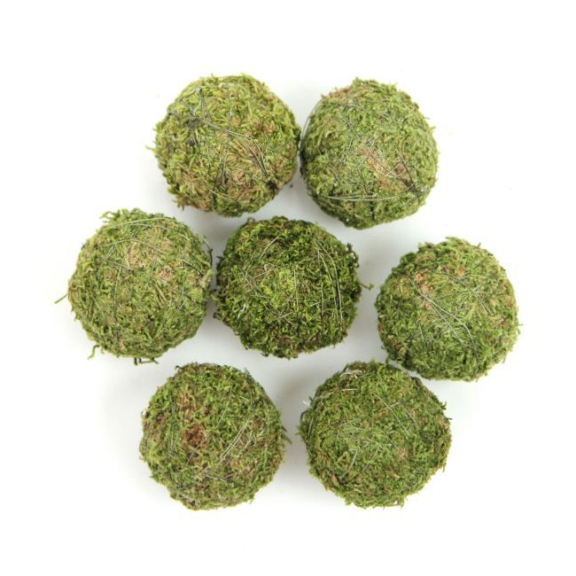 Balles de mousse verte déco - 5 cm - Lot de 2