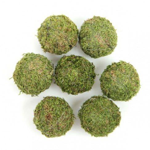Balles de mousse verte déco - 5 cm - Lot de 2