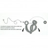Pendentif cage avec ses 5 perles de culture