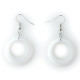 Boucles d'oreilles anneau en nacre blanche