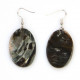 Boucles d'oreilles ovales en coquillage nacré