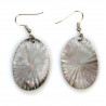 Boucles d'oreilles ovales en coquillage nacré