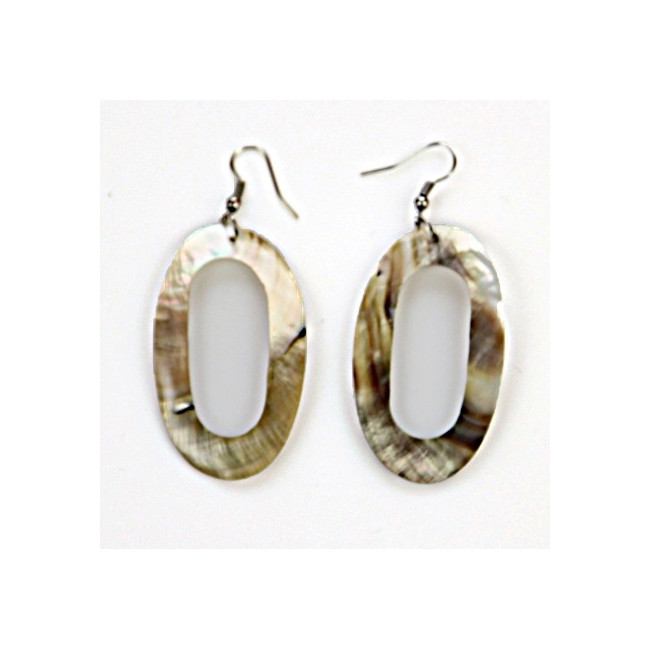 Boucles d'oreilles en coquillage nacré