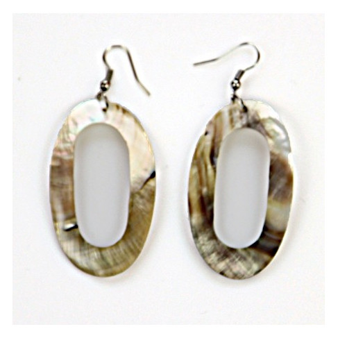 Boucles d'oreilles en coquillage nacré