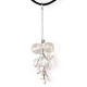 Pendentif grappe cristal de roche avec cordon