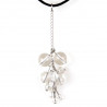 Pendentif grappe cristal de roche avec cordon
