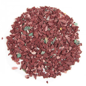 Sable brut de jaspe rouge (majoritaire)  0/10 mm - 100 grammes