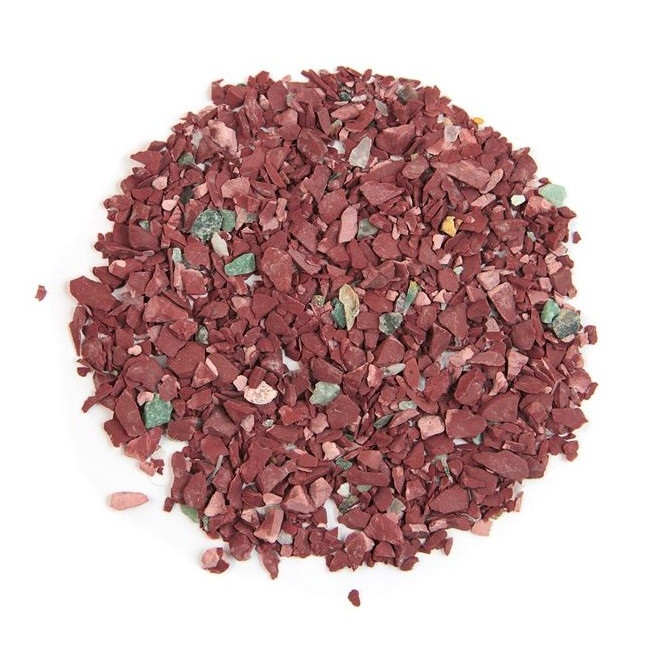 Sable brut de jaspe rouge (majoritaire)  0/10 mm - 100 grammes