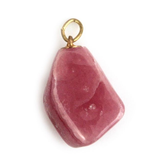Pendentif pierre roulée en rhodocrosite