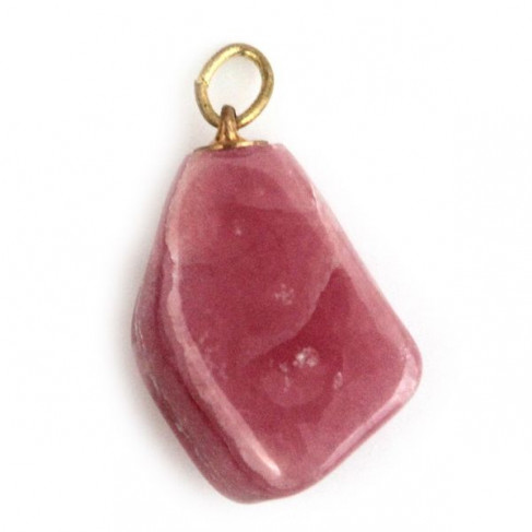 Pendentif pierre roulée en rhodocrosite