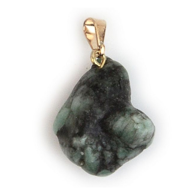 Pendentif pierre roulée en émeraude