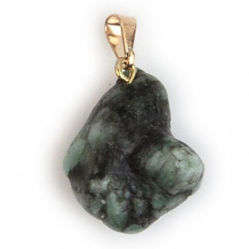 Pendentif pierre roulée en émeraude
