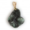 Pendentif pierre roulée en émeraude