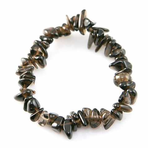 Bracelet en cristal fumé - perles baroques