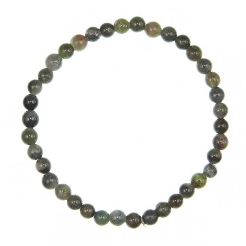 Bracelet en tourmaline verte - perles rondes