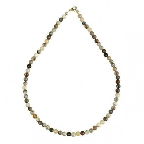 Collier en jaspe orbiculaire - 45 cm - Perles rondes