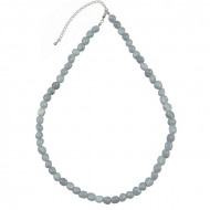 Collier Pendentif En Angélite (Anhydrite) Pierre Naturelle AAA - Neuf Avec étiquette Coco Papaya