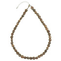 Collier en bronzite - Perles pierres roulées