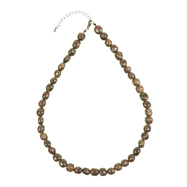 Collier en bronzite - Perles pierres roulées