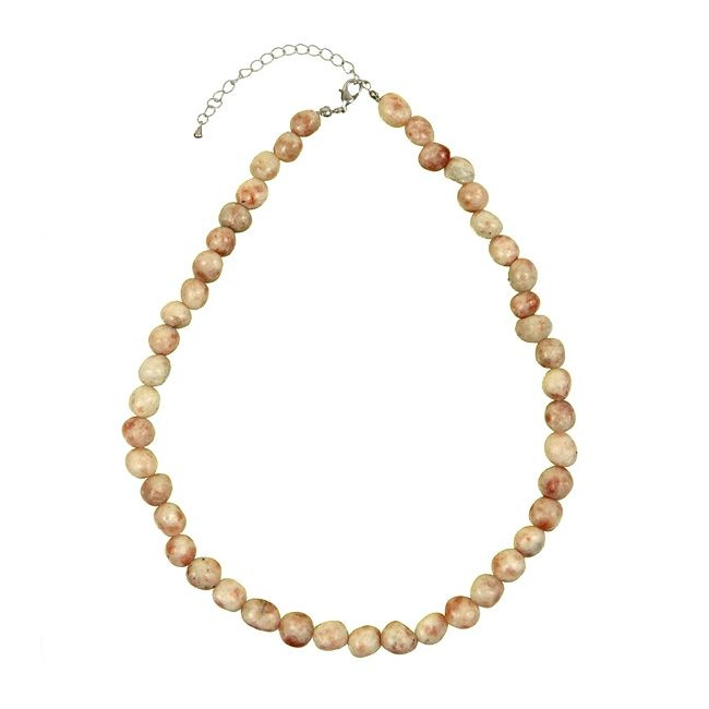 Collier en pierre de soleil - Perles pierres roulées