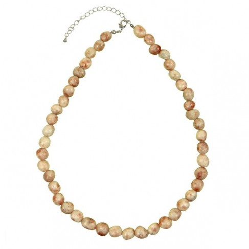 Collier en pierre de soleil - Perles pierres roulées