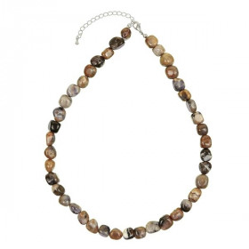 Collier en tiffany stone - Perles pierres roulées