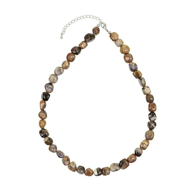 Collier en tiffany stone - Perles pierres roulées