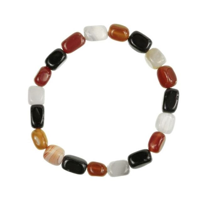 Bracelet pierres du monde - Perles pierres roulées