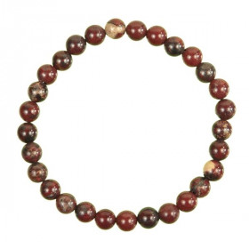 Bracelet en jaspe breschia - perles rondes