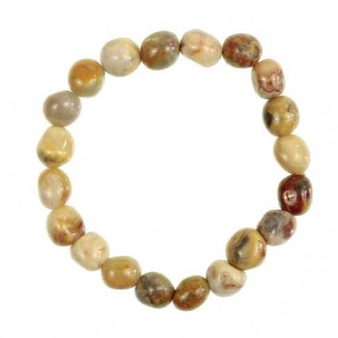 Bracelet en agate crazy lace - Perles pierres roulées