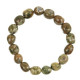 Bracelet en jaspe rhyolite verte - Perles pierres roulées