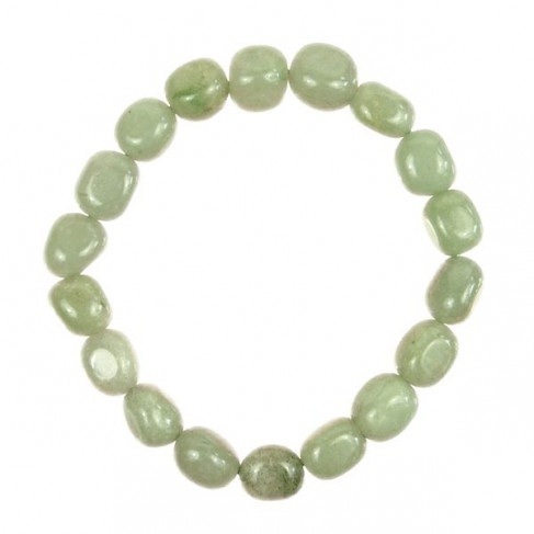 Bracelet en aventurine verte - Perles pierres roulées