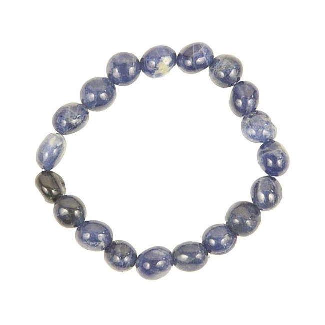 Bracelet en sodalite - Perles pierres roulées