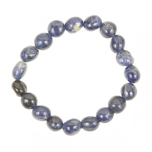 Bracelet en sodalite - Perles pierres roulées