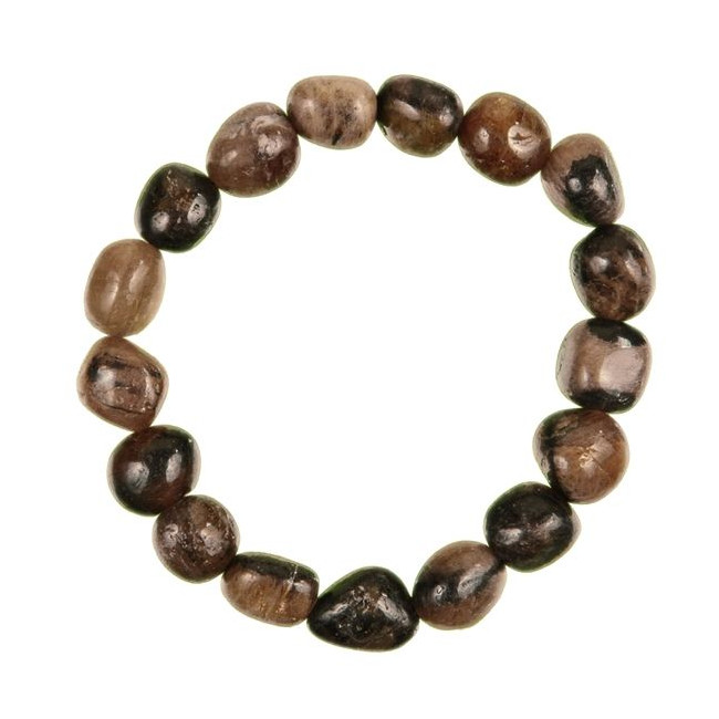 Bracelet en chiastolite - Perles pierres roulées