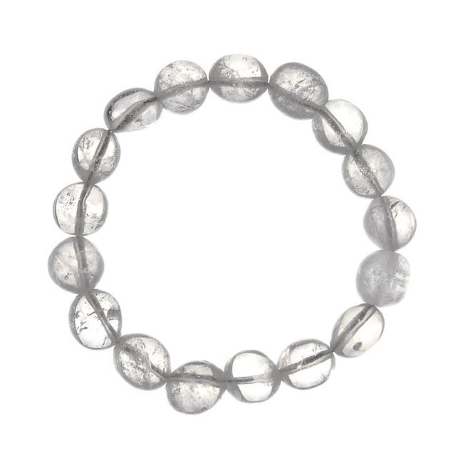Bracelet en cristal de roche - Qualité extra - Perles pierres roulées