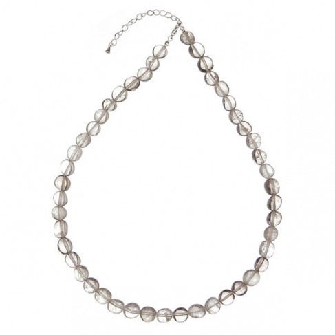Collier en cristal de roche - Qualité extra - Perles pierres roulées