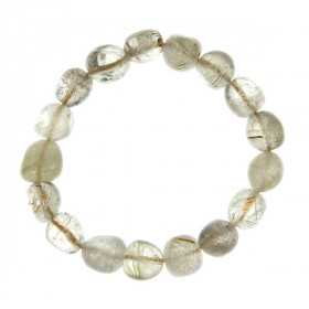 Bracelet en cristal rutile - Perles pierres roulées
