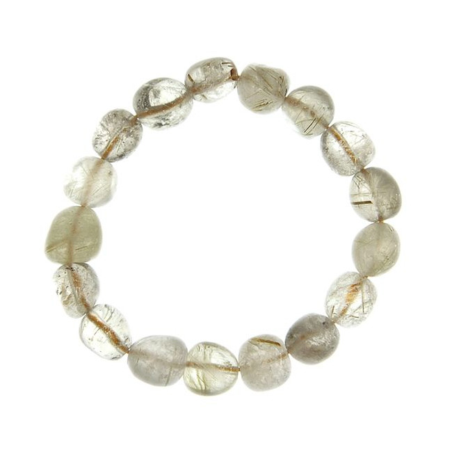 Bracelet en cristal rutile - Perles pierres roulées