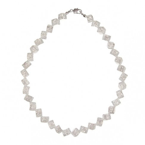 Collier en cristal craquelé - Perles cubiques