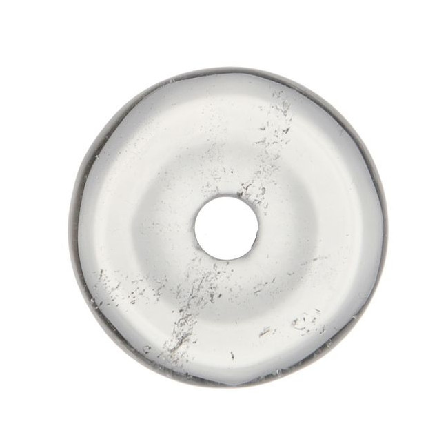 Donut Pi Chinois en cristal de roche (qualité extra) pour pendentif